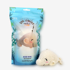 Knitty Critters – Sea Creatures – Beluga Whale | DIY Amigurumi Crochet Keyring Kit