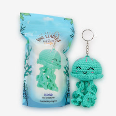 Knitty Critters – Sea Creatures – Jellyfish | DIY Amigurumi Crochet Keyring Kit