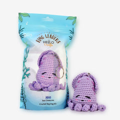 Knitty Critters – Sea Creatures – Squid | DIY Amigurumi Crochet Keyring Kit
