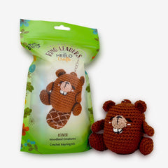 Knitty Critters – Woodland – Beaver | DIY Amigurumi Crochet Keyring Kit