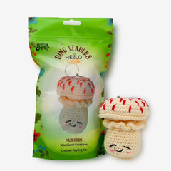 Knitty Critters – Woodland – Mushroom | DIY Amigurumi Crochet Keyring Kit