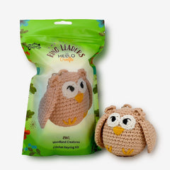 Knitty Critters – Woodland – Owl | DIY Amigurumi Crochet Keyring Kit