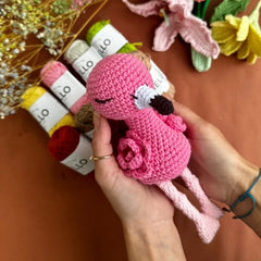 Knitty Critters - Pouch Pals | Felicity Flamingo | DIY Amigurumi Crochet Kit