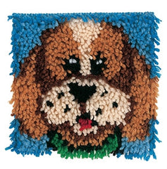 Wonderart Puppy Latch Hook Rug Kit 8" x 8"