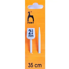 Pony Single Pointed Knitting Needles - 35cm (Option: 2.75mm, 3mm, 3.75mm, 4.5mm, 5.5mm, 7.5mm, 9mm, 10mm, 12mm)