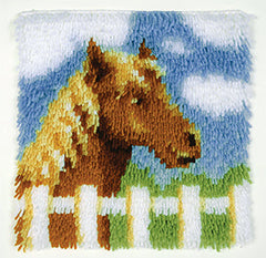 Wonderart Latch Hook Kit - Pony 12" x 12"