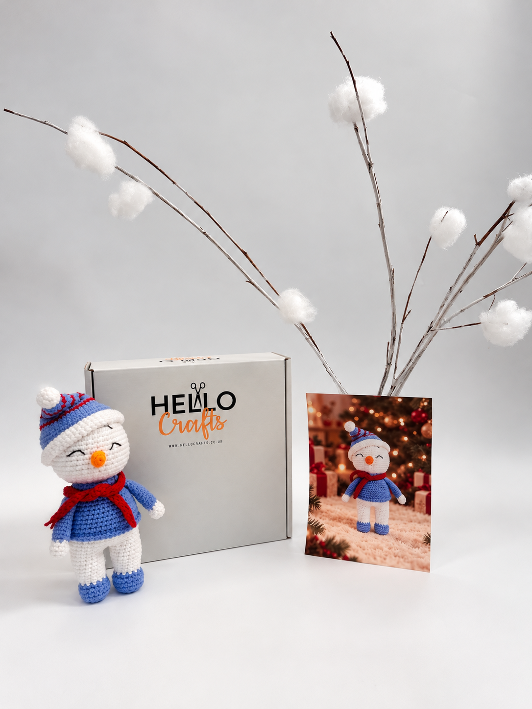 Hello Artisan Box Christmas Adorables - Freddie Frost | DIY Crochet Amigurumi Kit