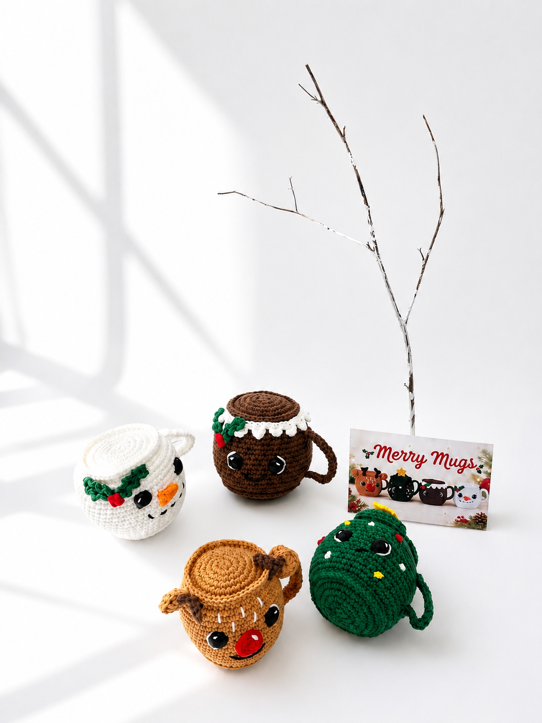 Knitty Critter Crochet Kit - Merry Mug Buddies Bundle