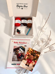 Hello Artisan Box Christmas Adorables - Ruby Reindeer | DIY Crochet Amigurumi Kit