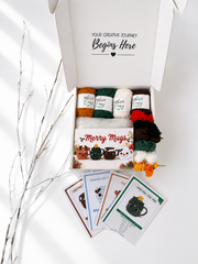 Knitty Critter Crochet Kit - Merry Mug Buddies Bundle