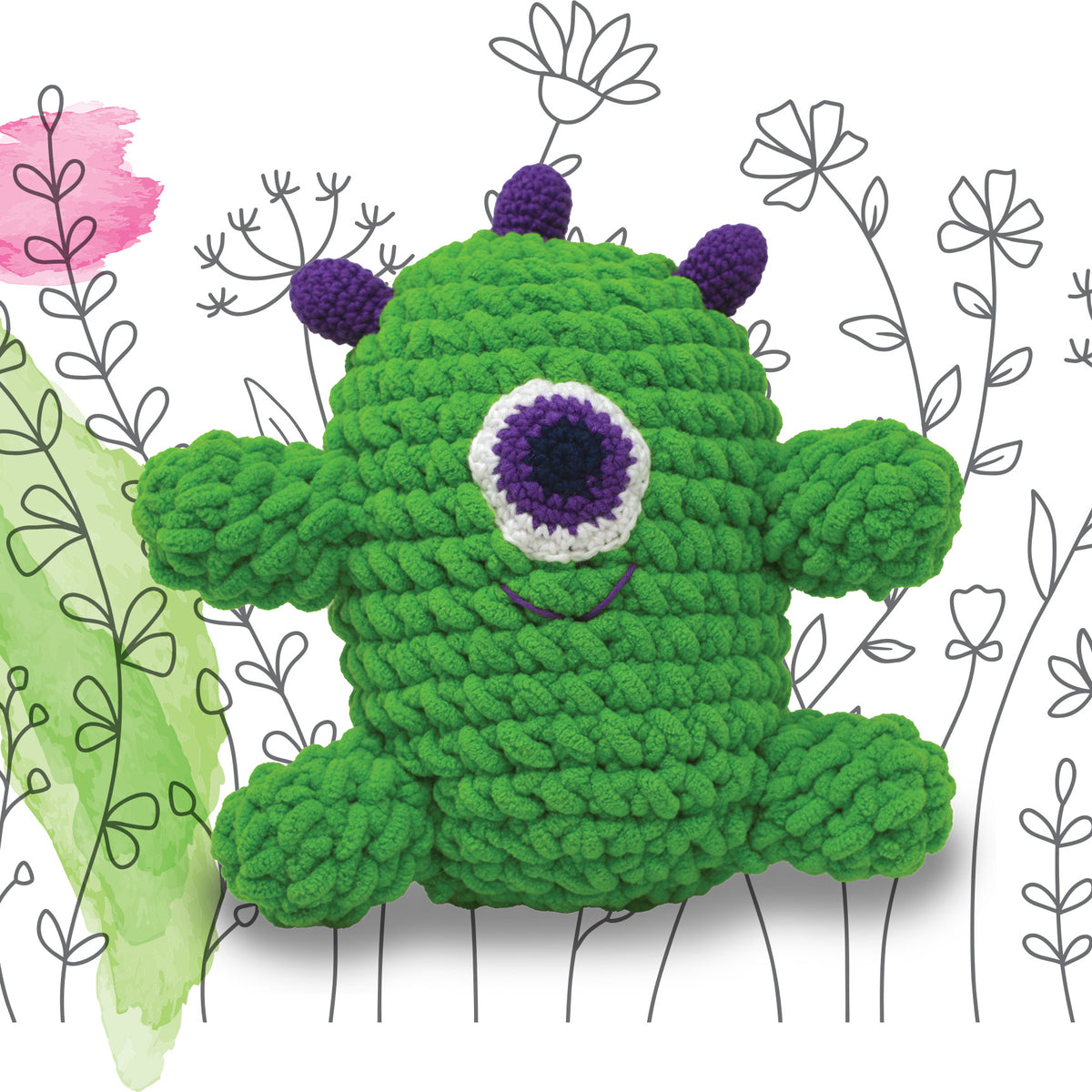 Knitty Critters - Cheeky Chums - Alien | DIY Amigurumi Crochet Kit