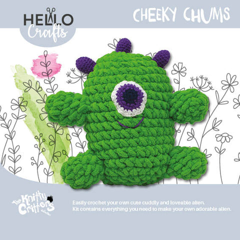 Knitty Critters - Cheeky Chums - Alien | DIY Amigurumi Crochet Kit