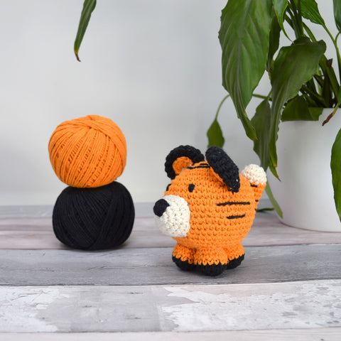 Knitty Critters -  Cubies - Aloysius Tiger | DIY Amigurumi Crochet Kit