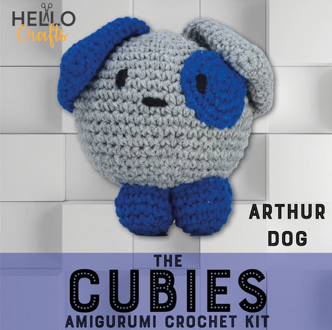 Knitty Critters - Cubies - Arthur Dog | DIY Amigurumi Crochet Kit