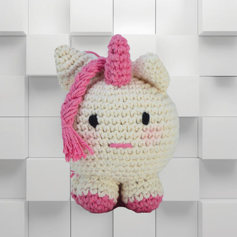 Knitty Critters - Cubies - Ashley Unicorn | DIY Amigurumi Crochet Kit