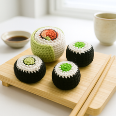 Knitty Critters - Sushi Sets - Avocado Sushi | DIY Amigurumi Crochet Kit