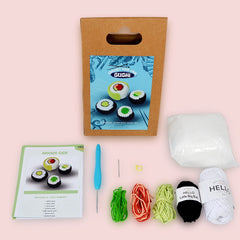 Knitty Critters - Sushi Sets - Avocado Sushi | DIY Amigurumi Crochet Kit