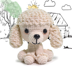 Knitty Critters - Cats & Dogs - Barney Poodle | DIY Amigurumi Crochet Kit