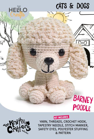 Knitty Critters - Cats & Dogs - Barney Poodle | DIY Amigurumi Crochet Kit