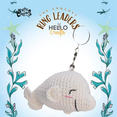 Knitty Critters – Sea Creatures – Beluga Whale | DIY Amigurumi Crochet Keyring Kit