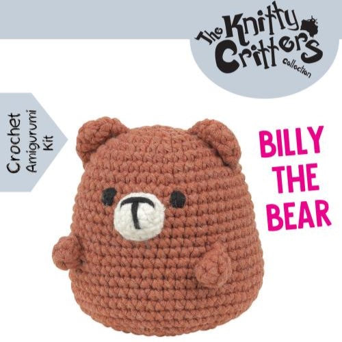 Knitty Critters - Pouch Pals II- Billy The Bear | DIY Amigurumi Crochet Kit