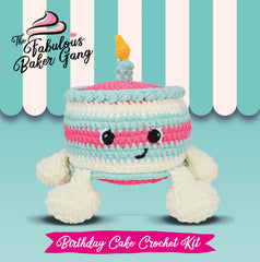Knitty Critters - Fabulous Baker Gang - Birthday Cake | DIY Amigurumi Crochet Kit