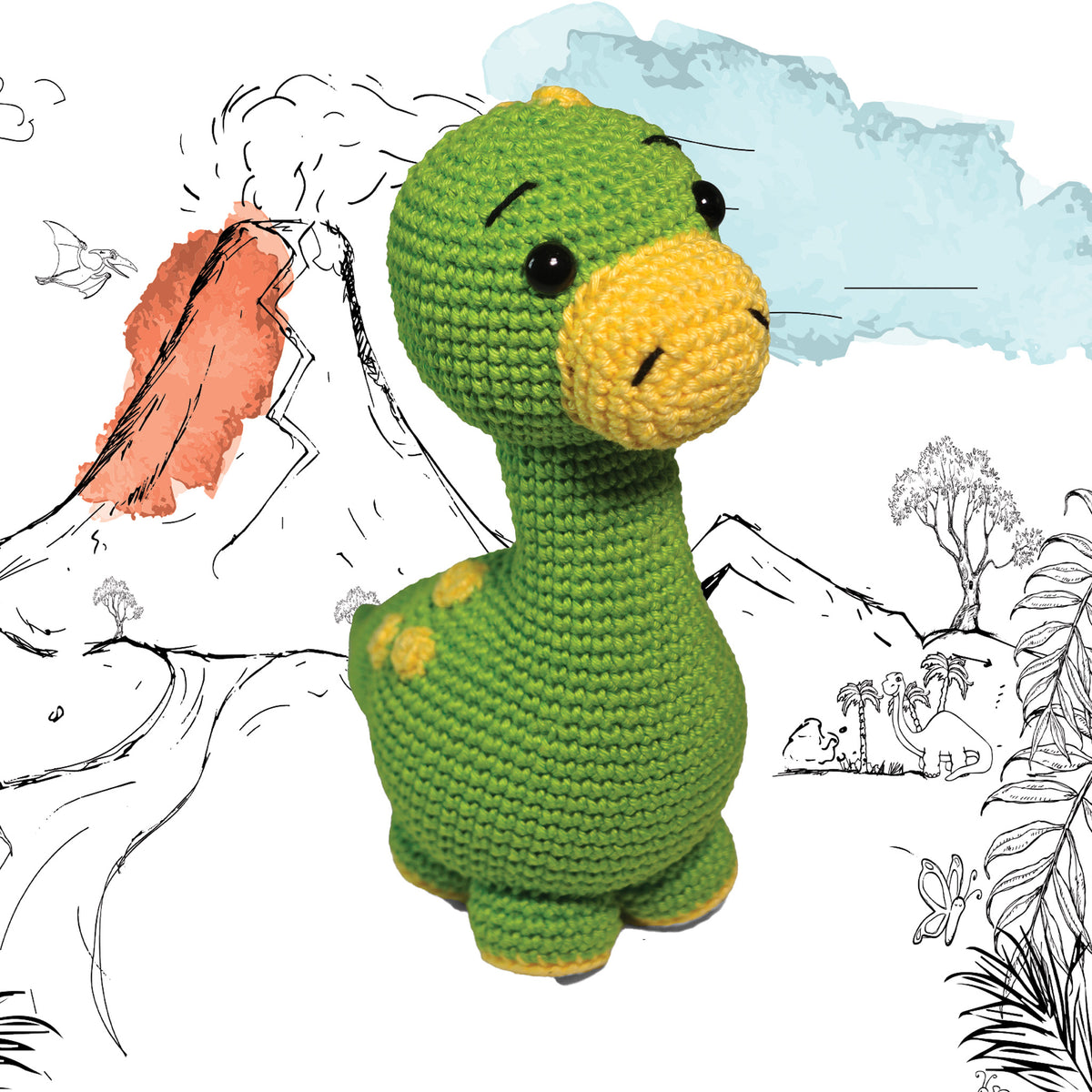 Knitty Critters - Jurassics - Brontosaurus | DIY Amigurumi Crochet Kit