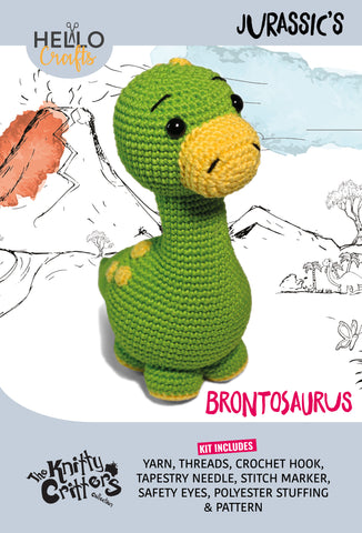 Knitty Critters - Jurassics - Brontosaurus | DIY Amigurumi Crochet Kit