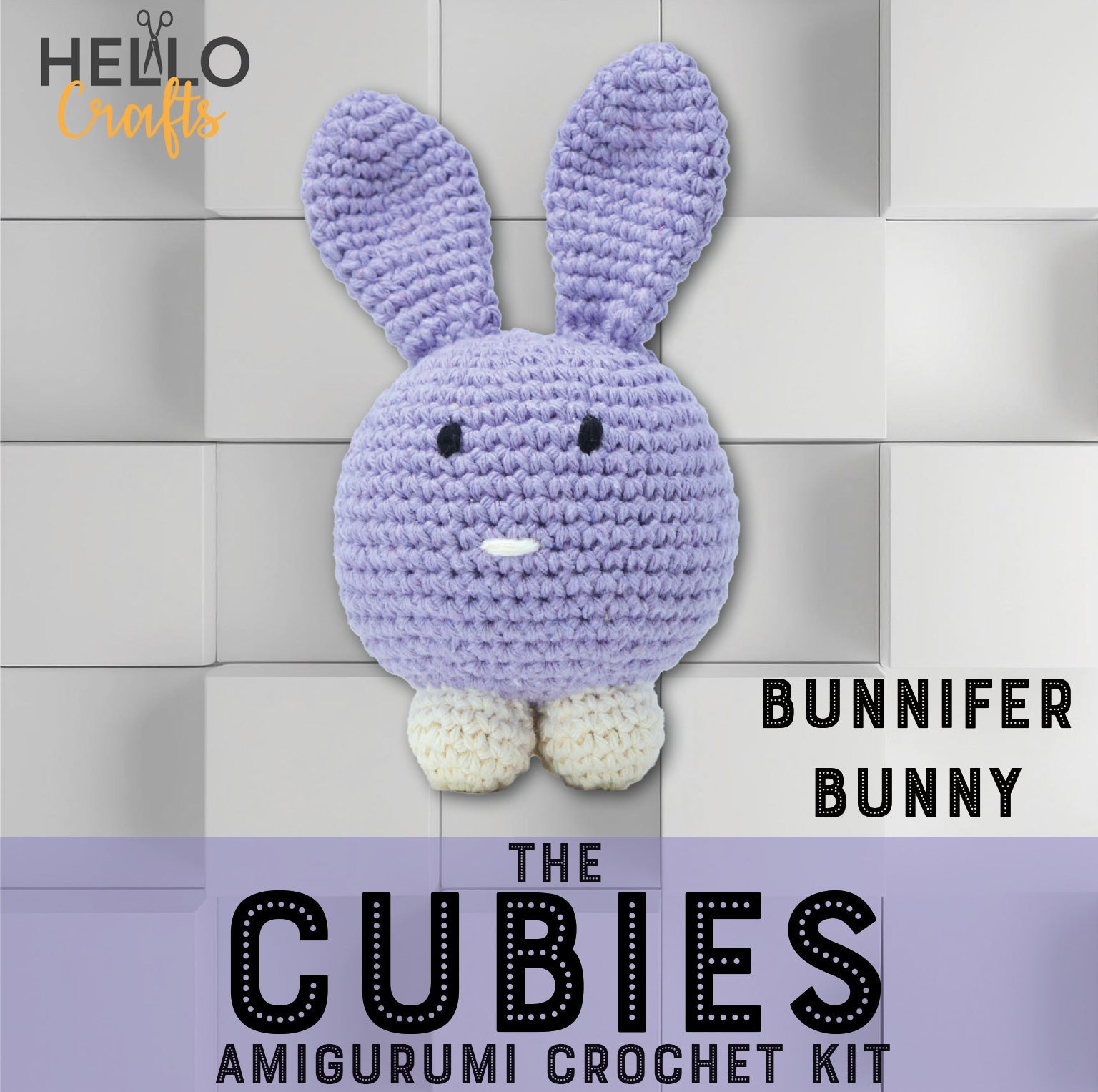 Knitty Critters - Cubies - Bunnifer Rabbit | DIY Amigurumi Crochet Kit