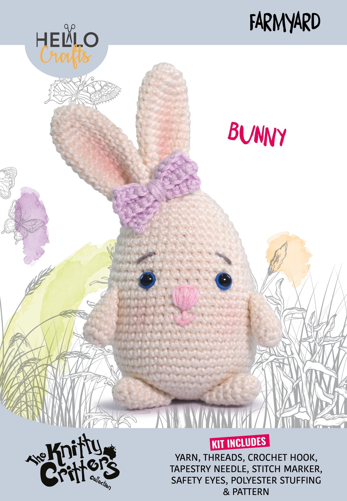 Knitty Critters - Farmyard - Bunny | DIY Amigurumi Crochet Kit