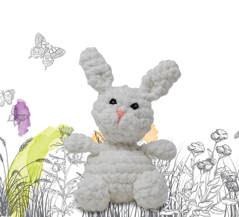 Knitty Critters - Cheeky Chums - Bunny | DIY Amigurumi Crochet Kit