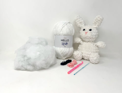 Knitty Critters - Cheeky Chums - Bunny | DIY Amigurumi Crochet Kit