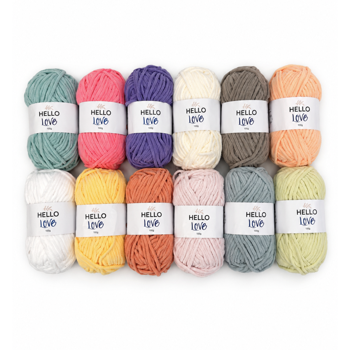 Hello Love Super Chunky Yarn - Pastel Bundle - 12 x 100g