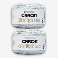 2 Ball Pack Caron Cotton Ripple Cakes Aran Yarn 240g
