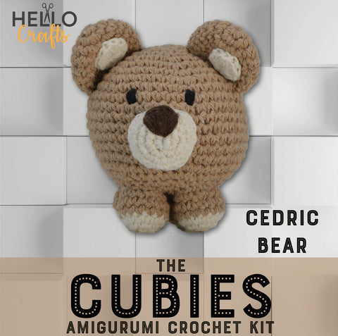 Knitty Critters - Cubies - Cedric Bear | DIY Amigurumi Crochet Kit