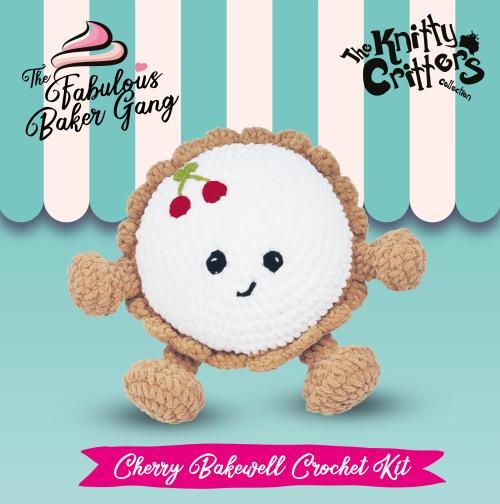 Knitty Critters – The Fabulous Baker Gang II – Cherry Bakewell | DIY Amigurumi Crochet Kit
