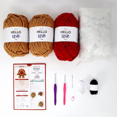 Knitty Critters - Fabulous Baker Gang - Cherry Pie | DIY Amigurumi Crochet Kit