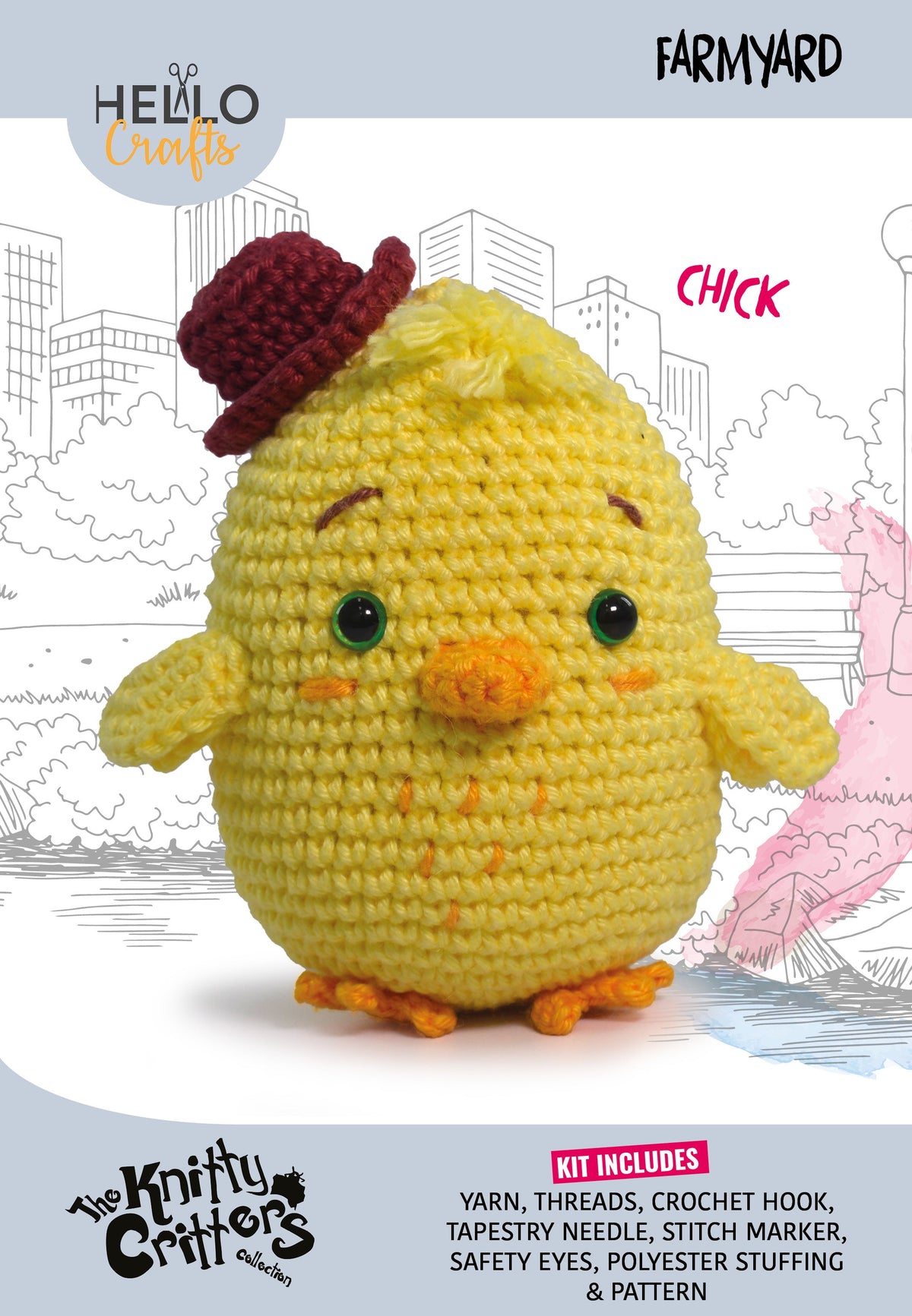 Knitty Critters - Farmyard - Chick | DIY Amigurumi Crochet Kit