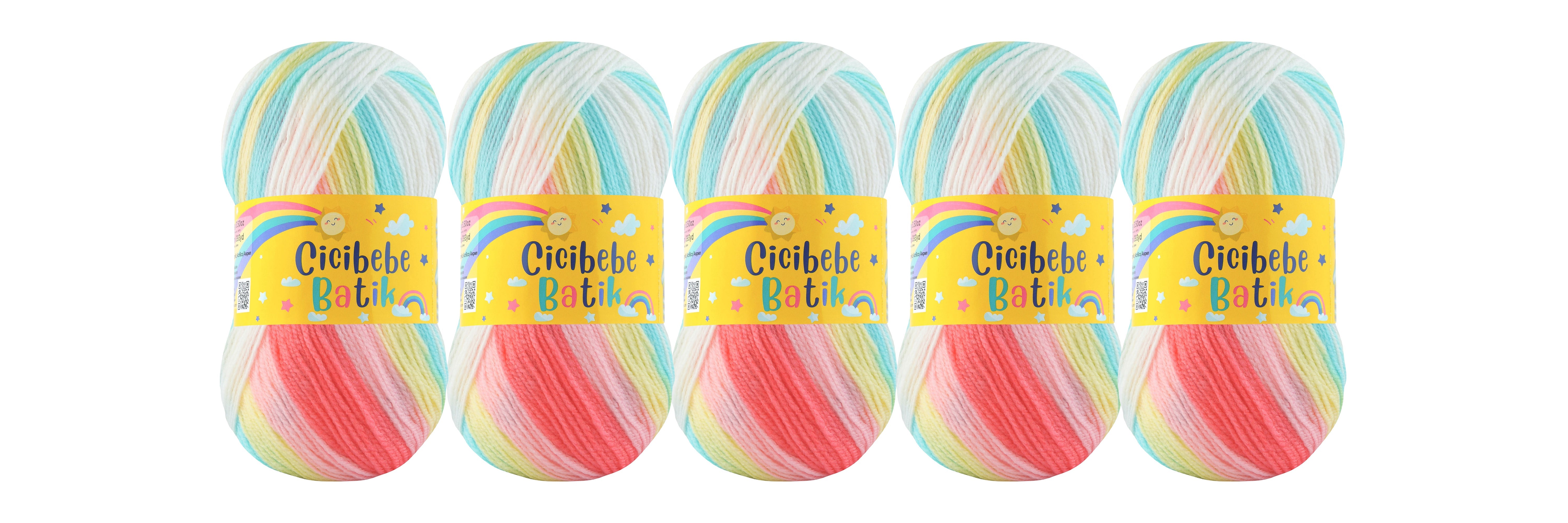 5 x 100g Cicibebe Batik DK Yarn