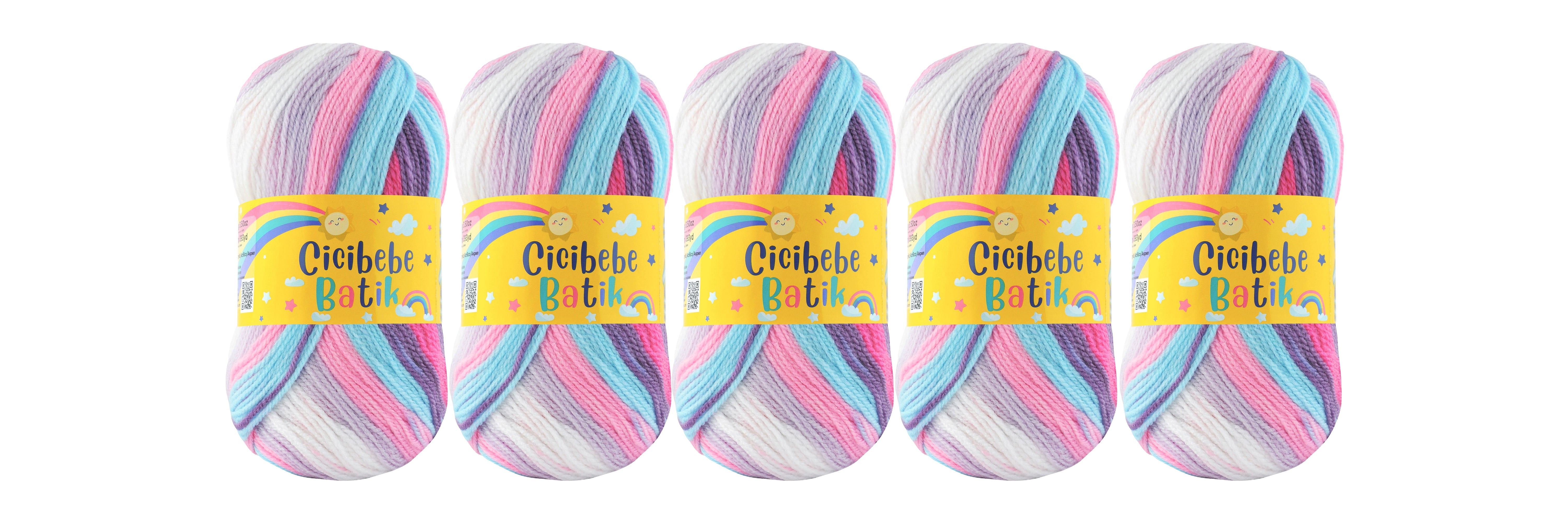 5 x 100g Cicibebe Batik DK Yarn