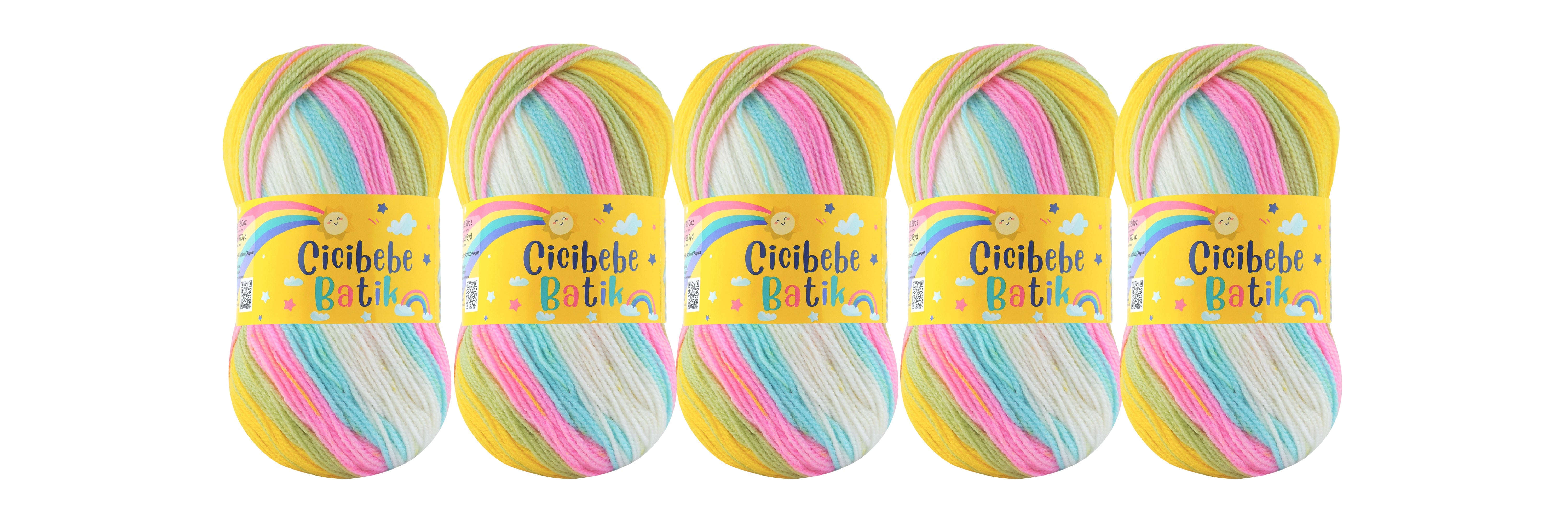 5 x 100g Cicibebe Batik DK Yarn