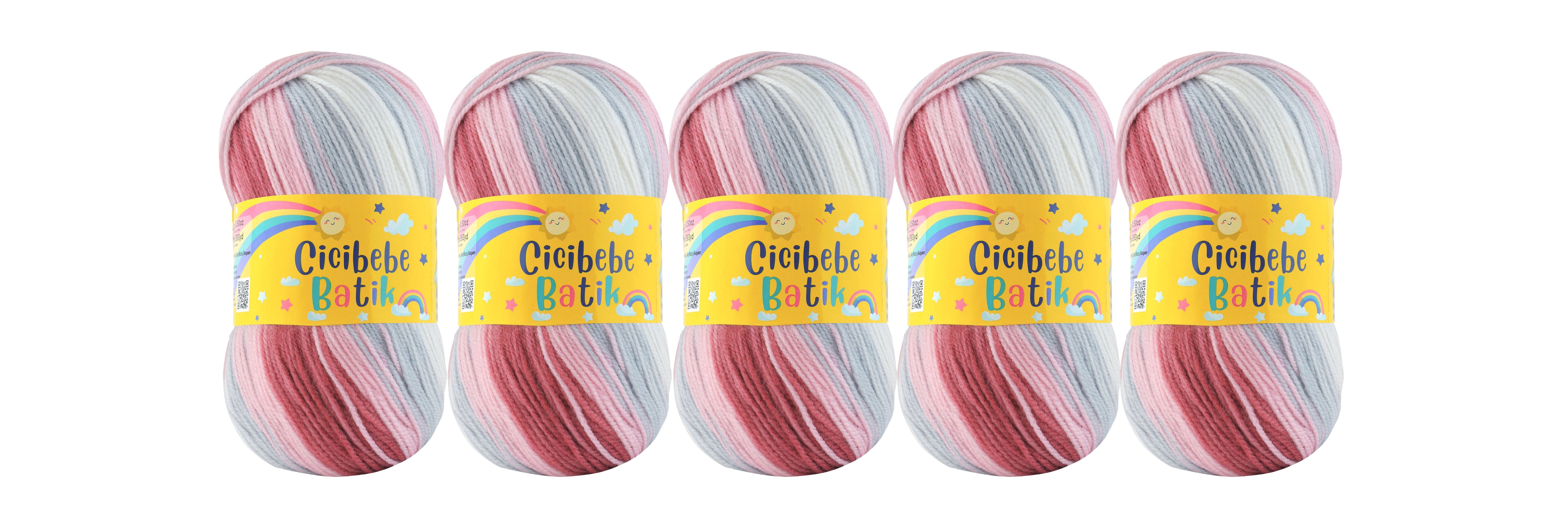 5 x 100g Cicibebe Batik DK Yarn