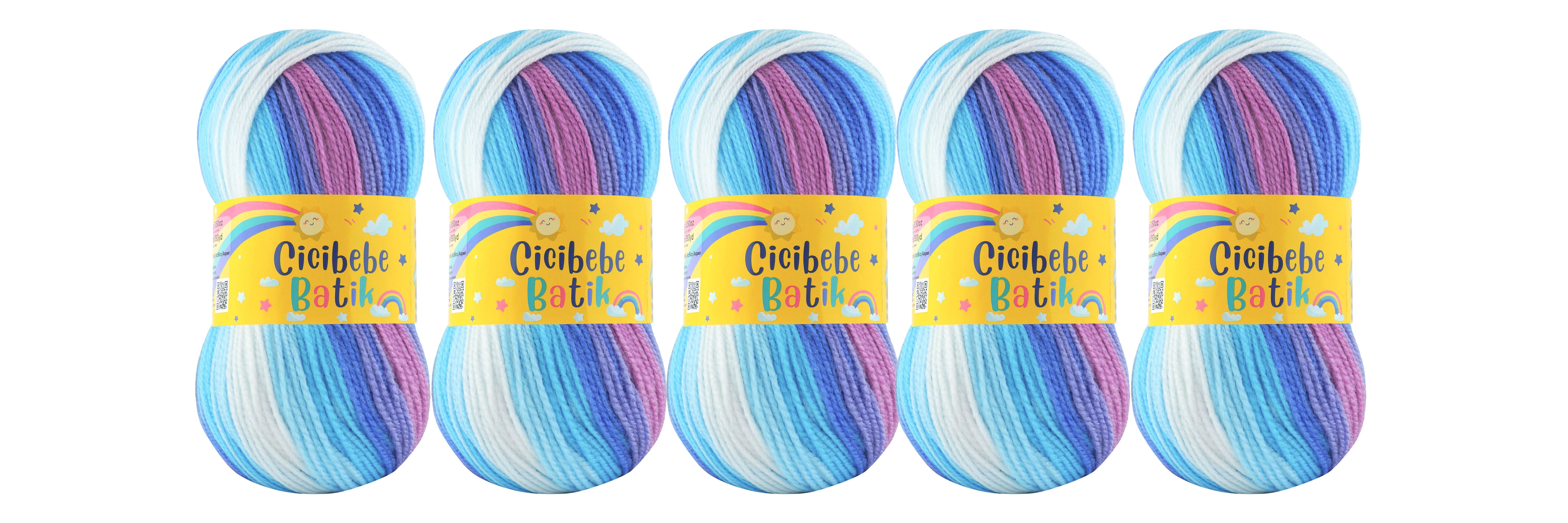 5 x 100g Cicibebe Batik DK Yarn