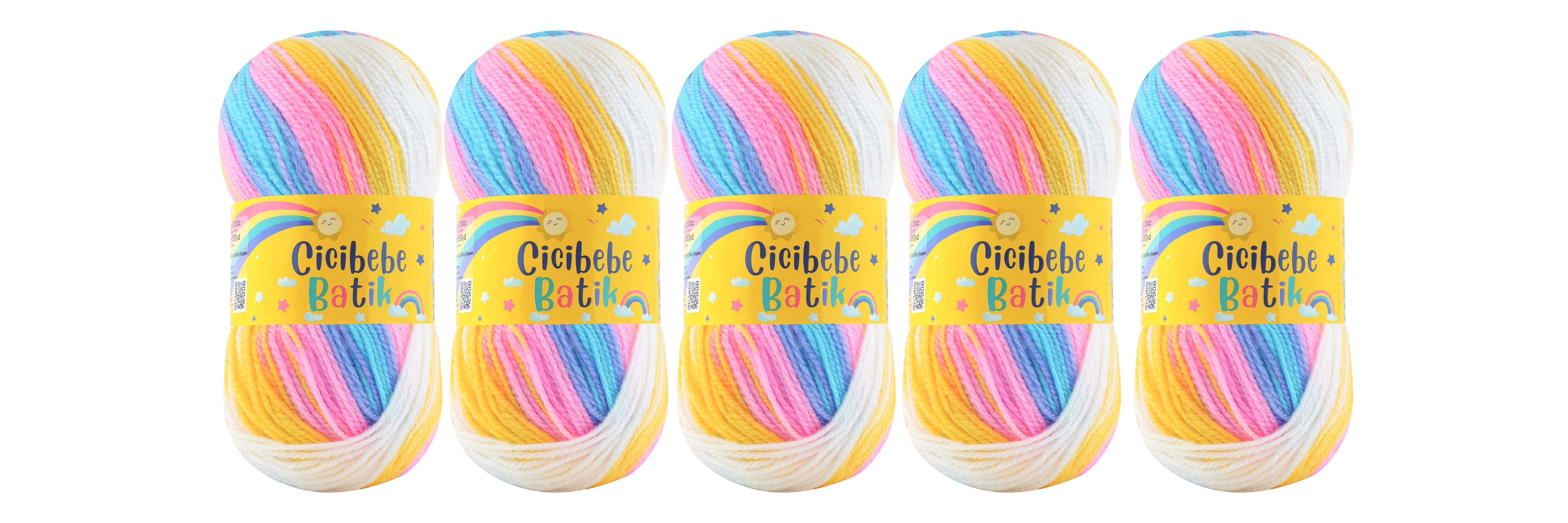 5 x 100g Cicibebe Batik DK Yarn