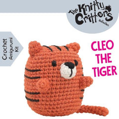 Knitty Critters - Pouch Pals II - Cleo The Tiger | DIY Amigurumi Crochet Kit