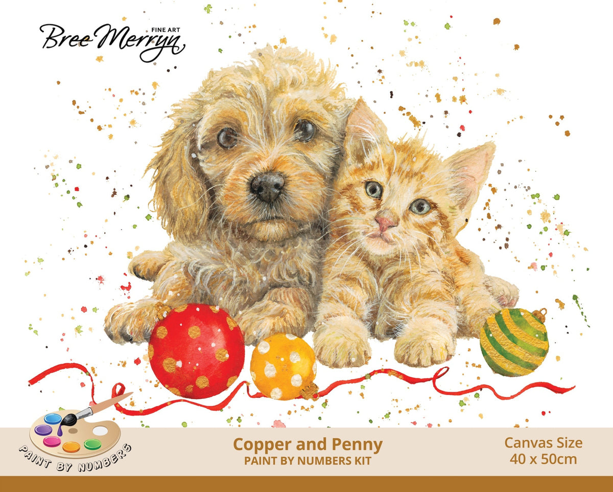 Bree Merryn Paint By Numbers Christmas 40cm x 50cm - Copper & Penny