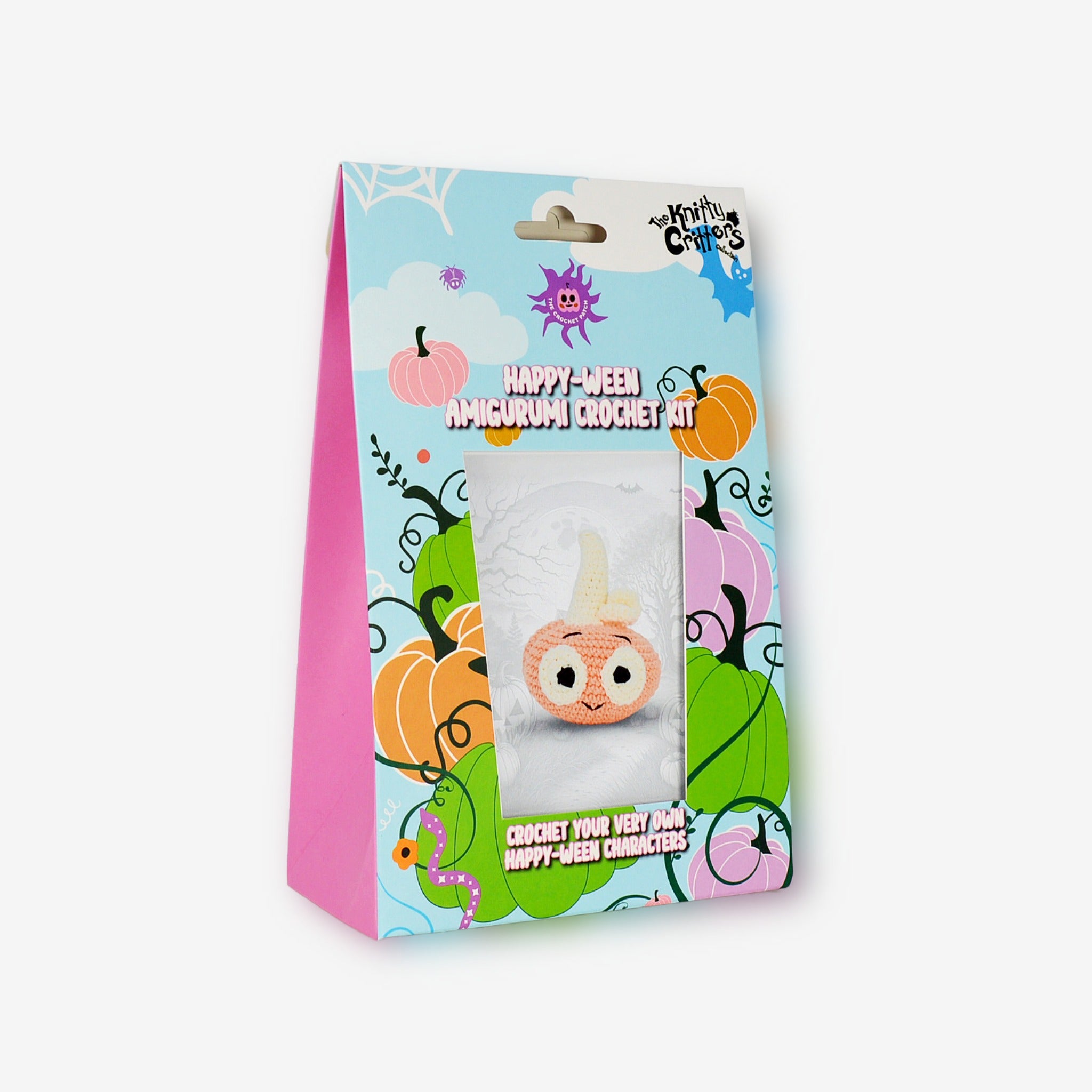 Knitty Critters - Happyween - Coral Pumpkin | DIY Amigurumi Crochet Kit