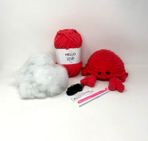 Knitty Critters - Cheeky Chums - Crab | DIY Amigurumi Crochet Kit