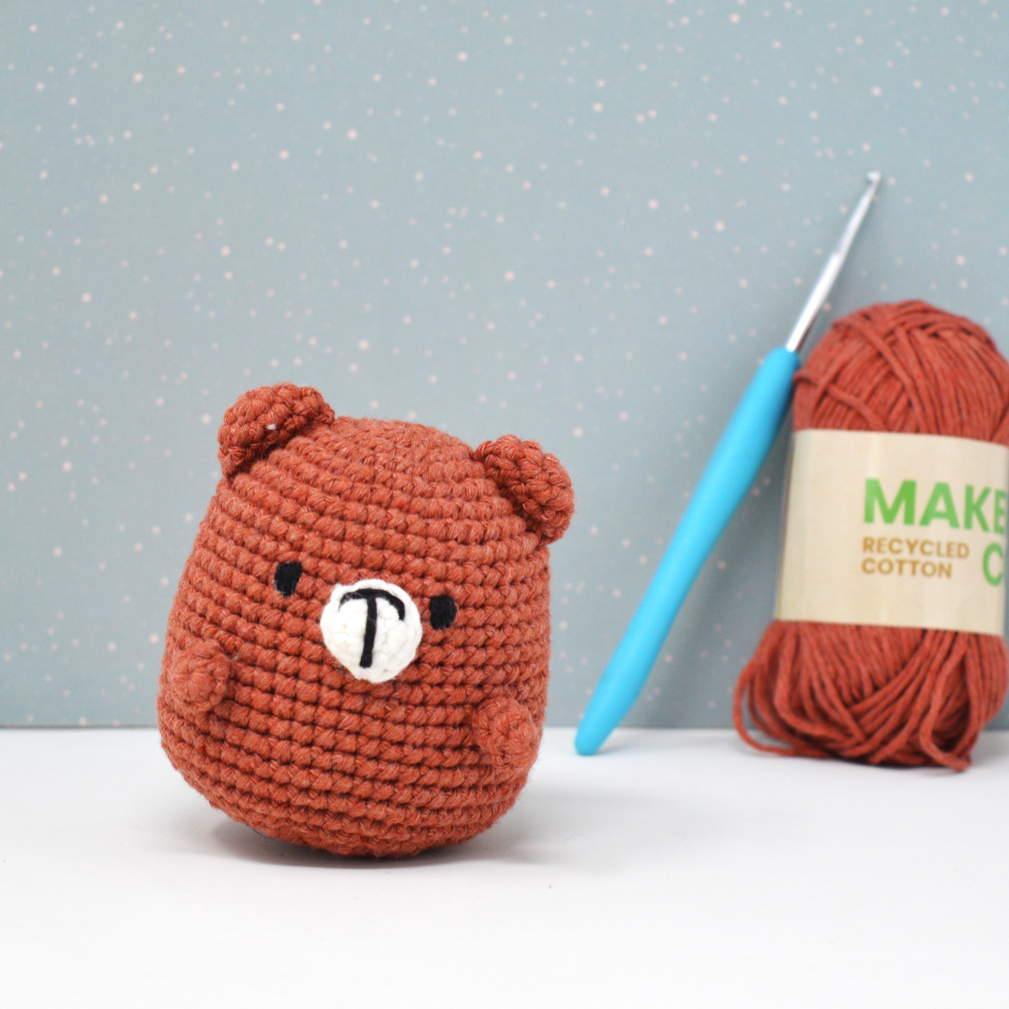 Knitty Critters - Pouch Pals II- Billy The Bear | DIY Amigurumi Crochet Kit