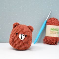 Knitty Critters - Pouch Pals II- Billy The Bear | DIY Amigurumi Crochet Kit